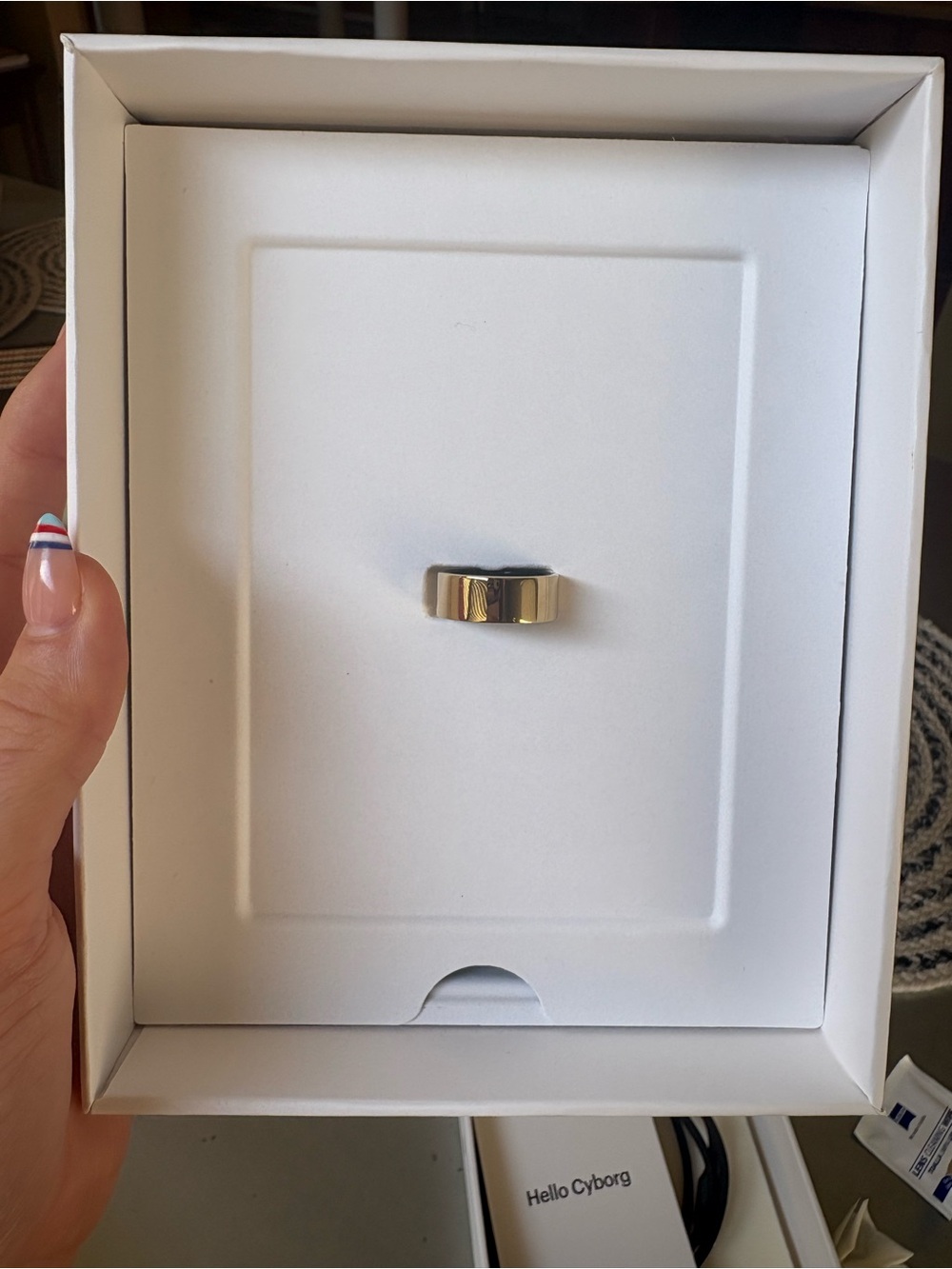 Gold Ultrahuman ring